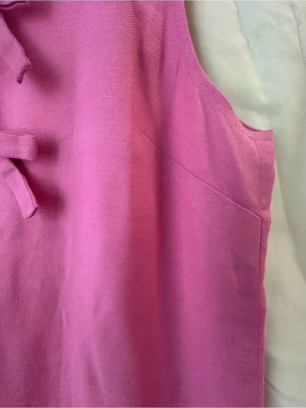 J. Crew Dress Pink Sleeveless Linen Blend Classic Preppy Chic MIDI Old Money M